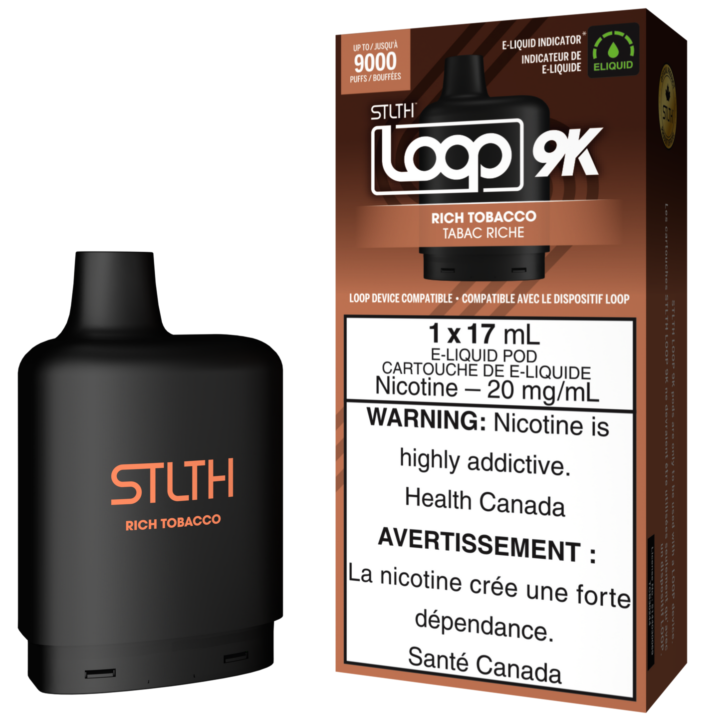 Rich Tobacco STLTH LOOP 9K Pod Pack