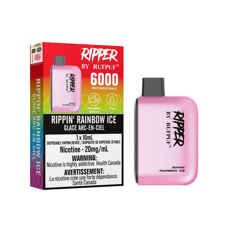 Rufpuf Ripper 6000 Disposable Vape flavour Rippin' Rainbow Ice