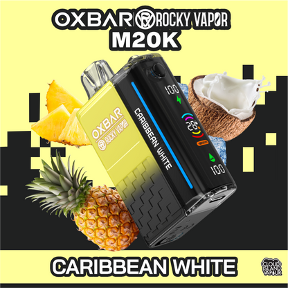 Rocky Vapor OXBAR M20K Disposable Vape Caribbean White