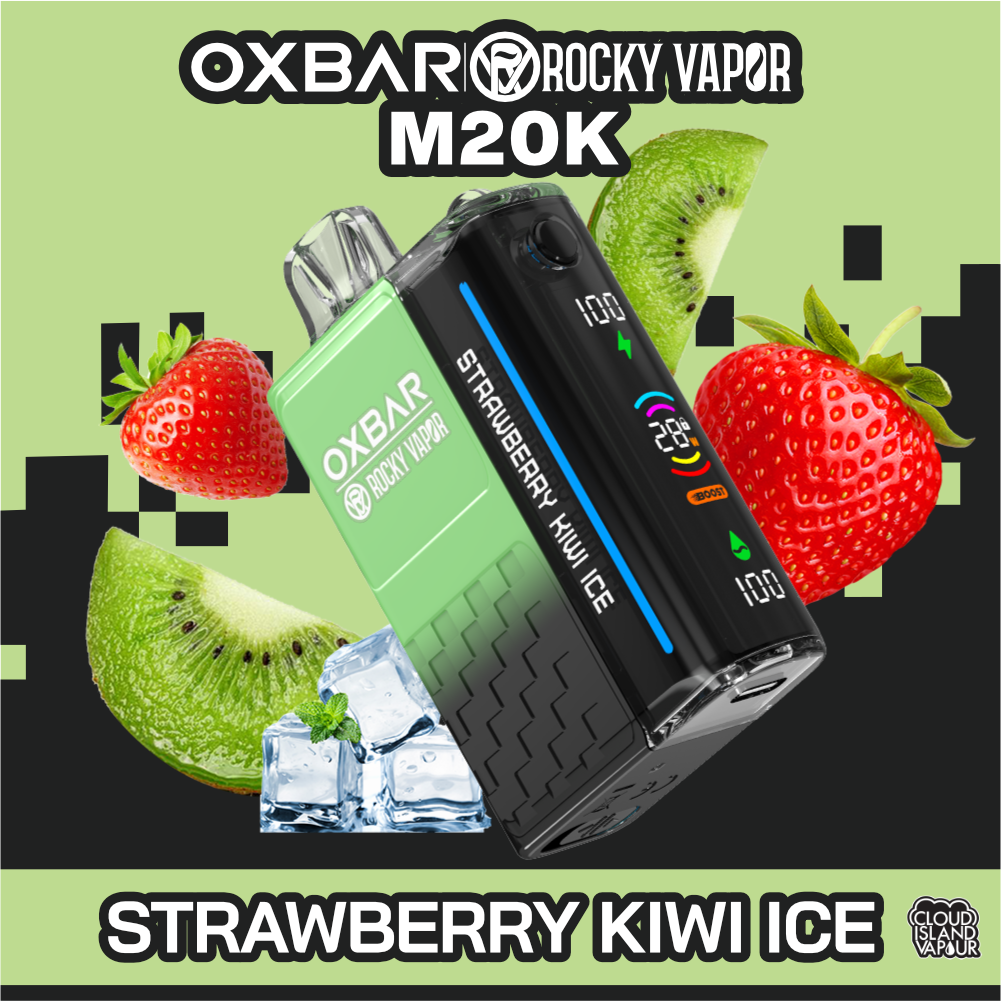 Rocky Vapor OXBAR M20K Disposable Vape Strawberry Kiwi Ice