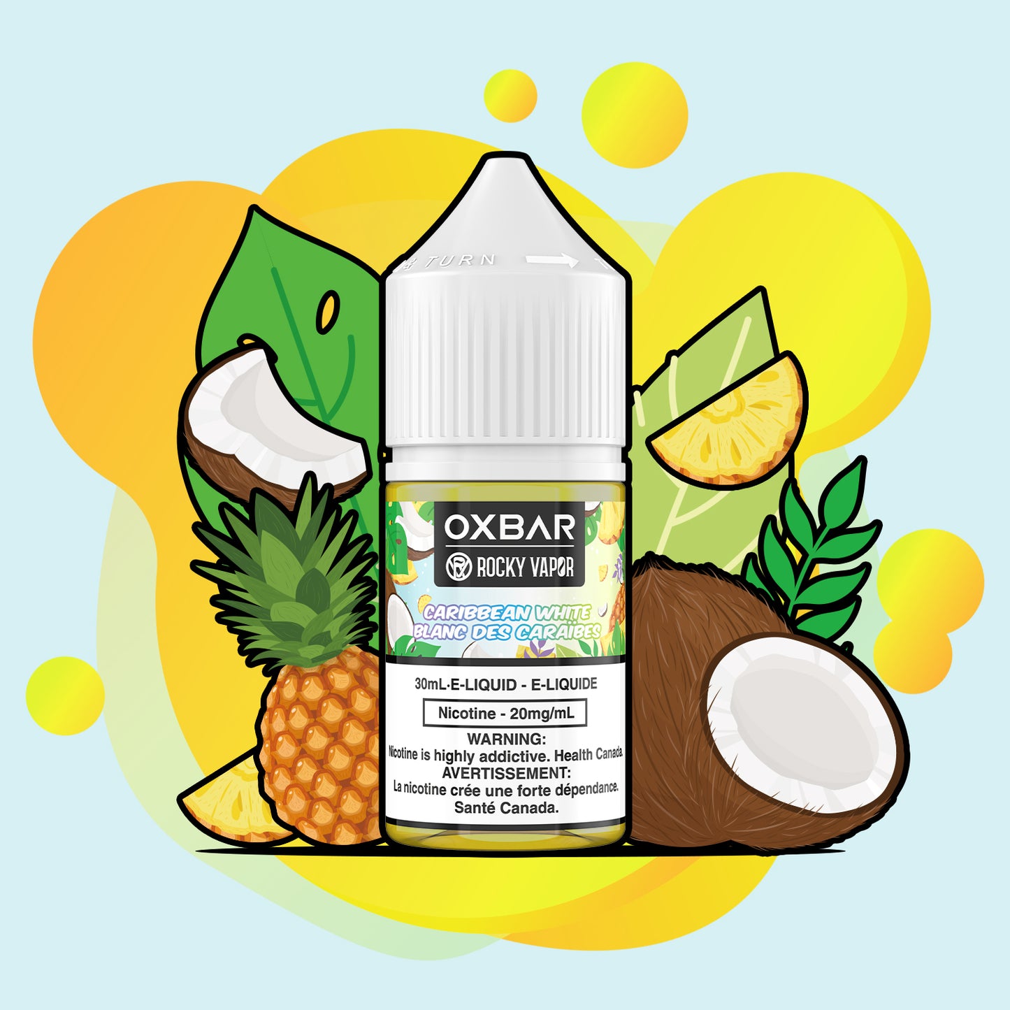 Rocky Vapor Oxbar E-Liquids Caribbean White