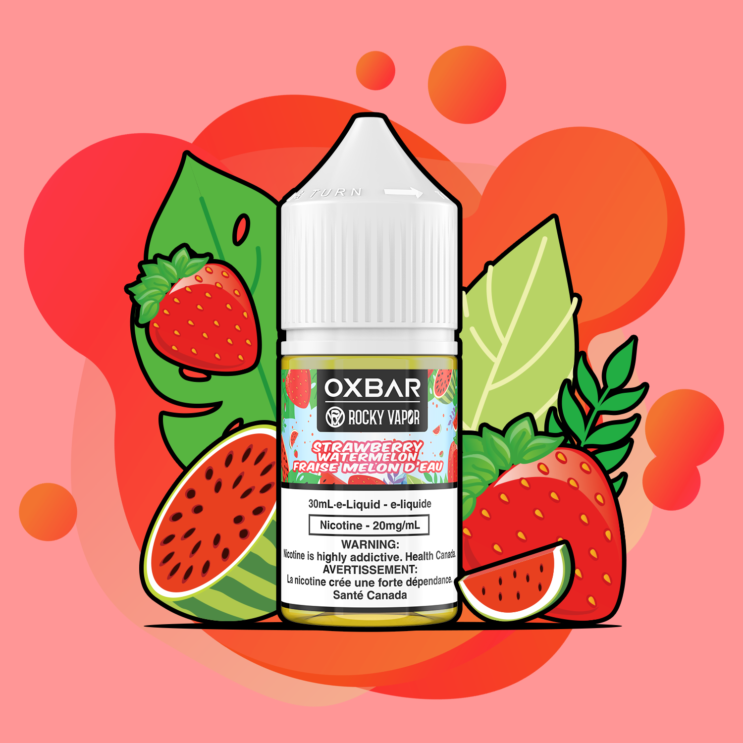 Rocky Vapor Oxbar E-Liquids Strawberry Watermelon