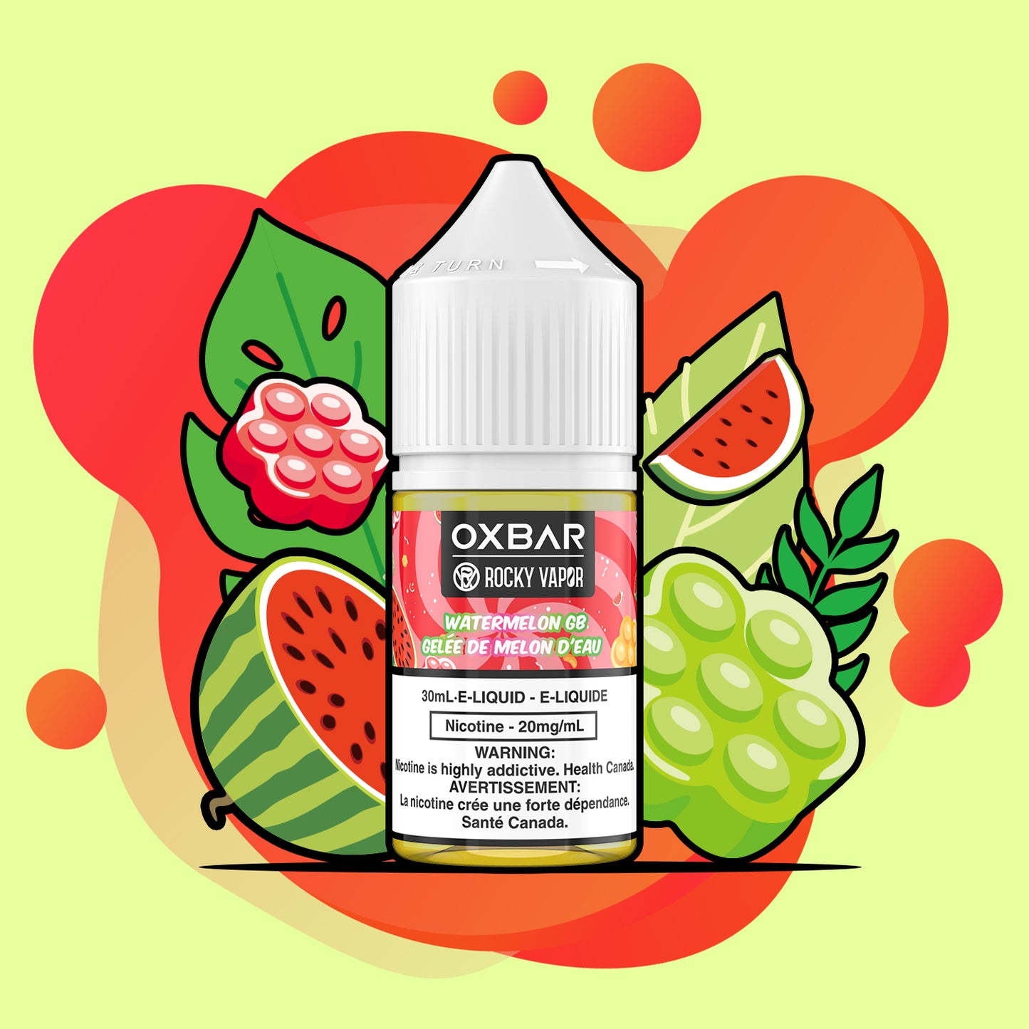 Rocky Vapor Oxbar E-Liquids Watermelon GB