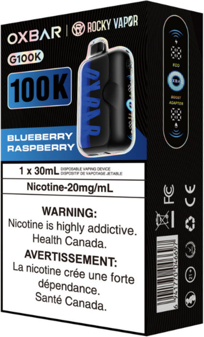 Rocky Vapor Oxbar G100K Disposable Blueberry Raspberry