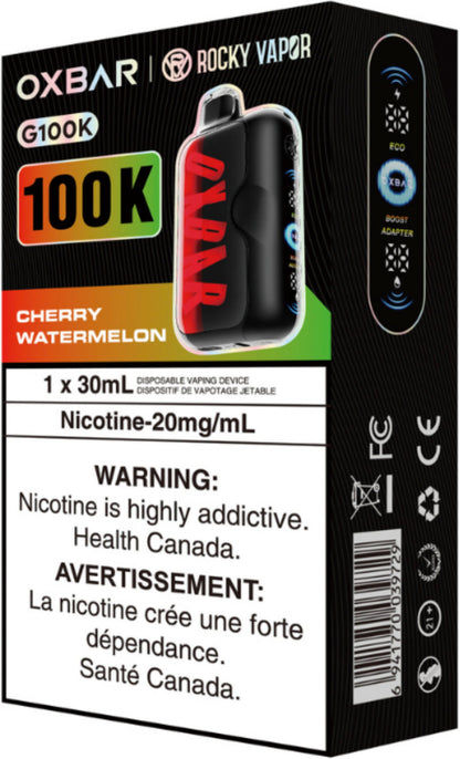 Rocky Vapor Oxbar G100K Disposable Cherry Watermelon
