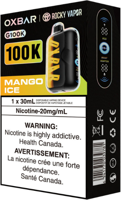 Rocky Vapor Oxbar G100K Disposable Mango Ice