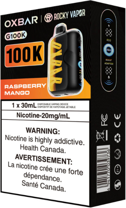 Rocky Vapor Oxbar G100K Disposable Raspberry Mango