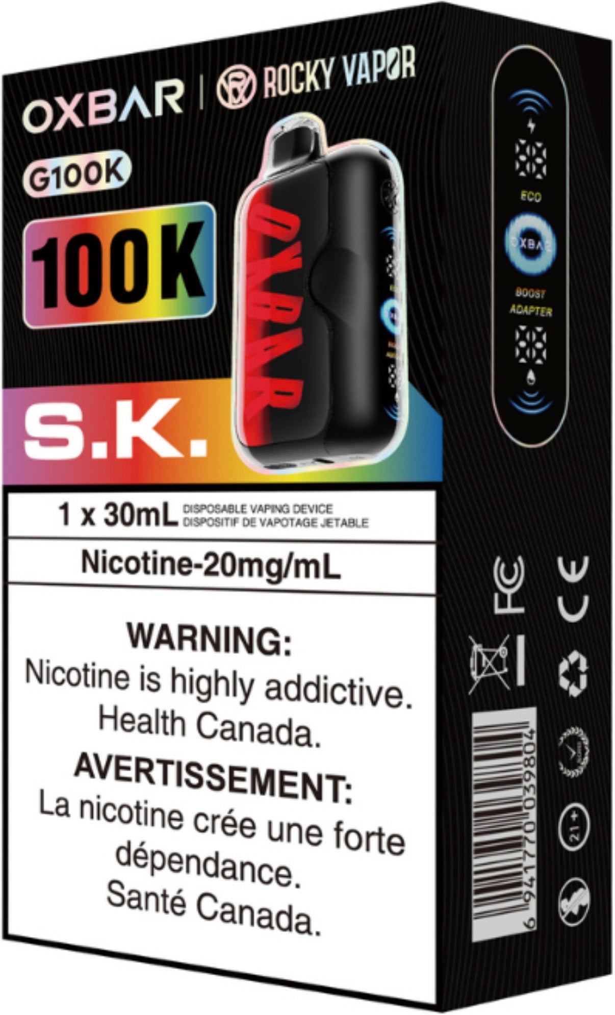 Rocky Vapor Oxbar G100K Disposable S.K.