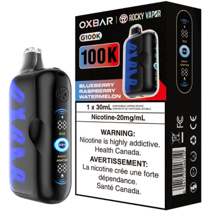 Rocky Vapor Oxbar G100K Disposable Vape Blueberry Raspberry Watermelon