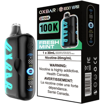 Rocky Vapor Oxbar G100K Disposable Vape Fresh Mint