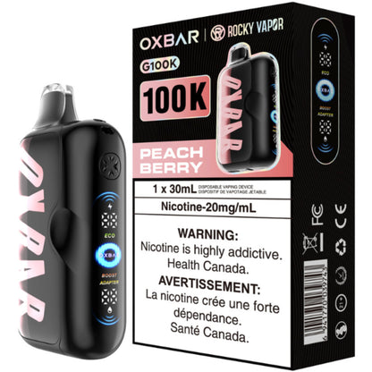 Rocky Vapor Oxbar G100K Disposable Vape Peach Berry