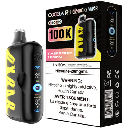 Rocky Vapor Oxbar G100K Disposable Vape Raspberry Lemon