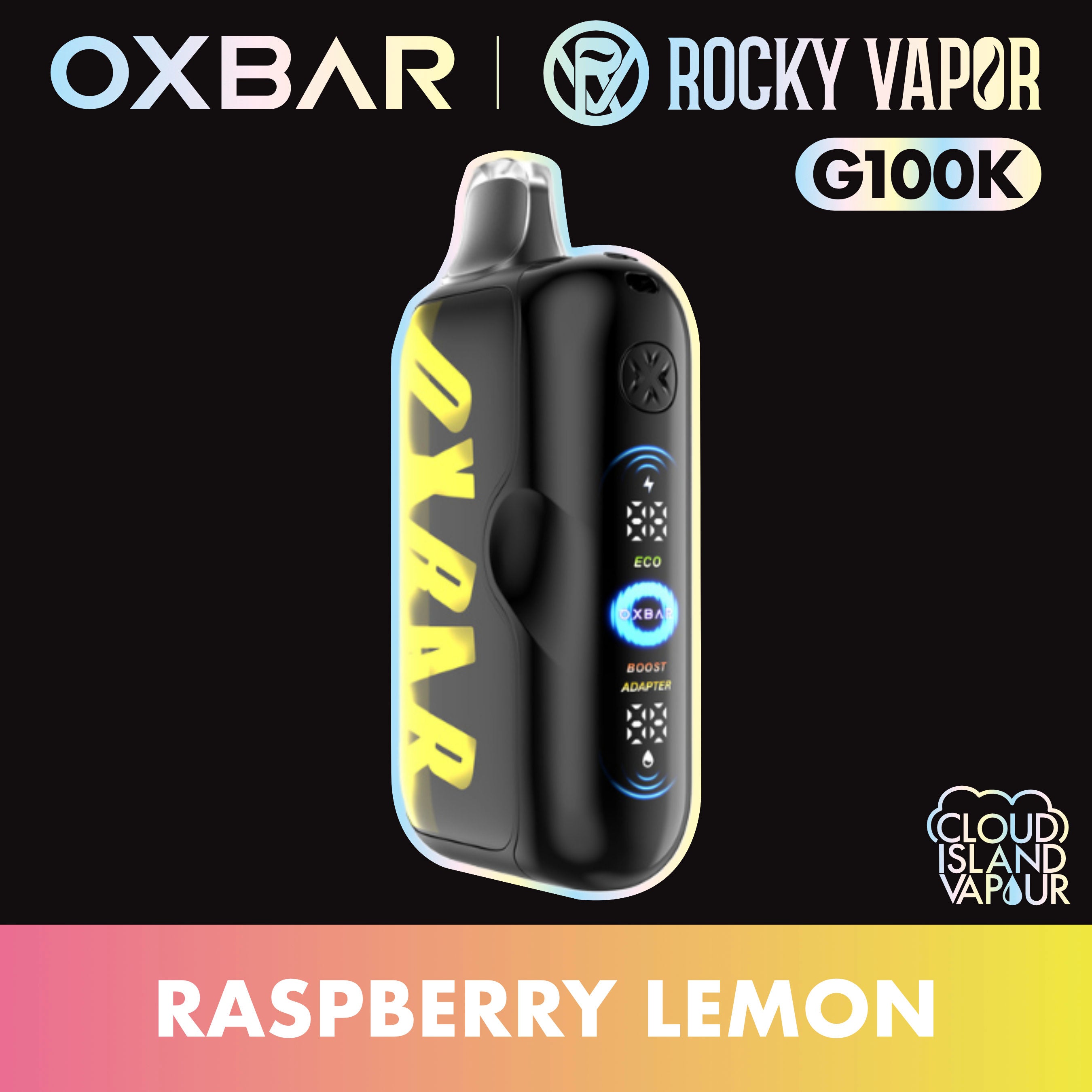 Rocky Vapor Oxbar G100K Disposable Vape - Raspberry Lemon – Cloud ...