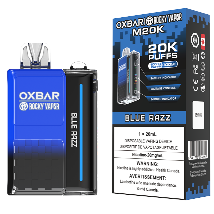 Rocky Vapor Oxbar M20K 20000 Puffs Disposable Vape 20mL Blue Razz