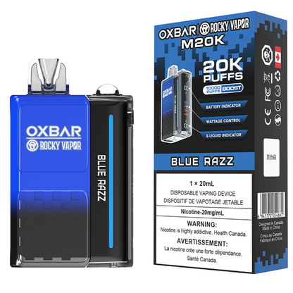 Rocky Vapor Oxbar M20K 20000 Puffs Disposable Vape 20mL Blue Razz