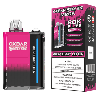 Rocky Vapor Oxbar M20K 20000 Puffs Disposable Vape 20mL Raspberry Lemon