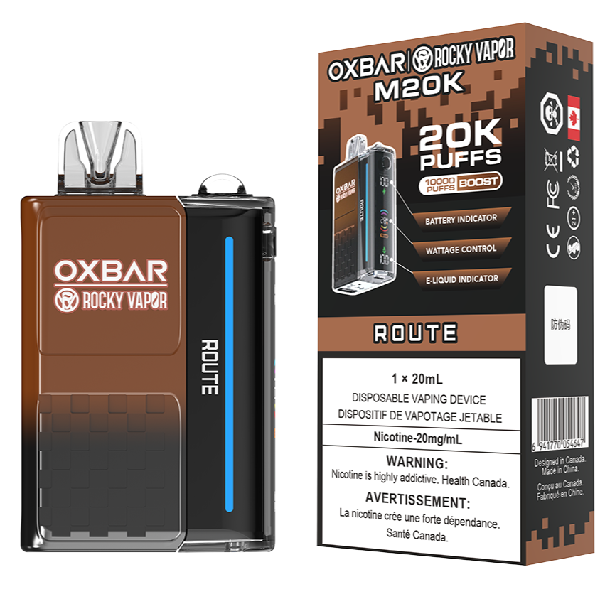 Rocky Vapor Oxbar M20K 20000 Puffs Disposable Vape 20mL Route