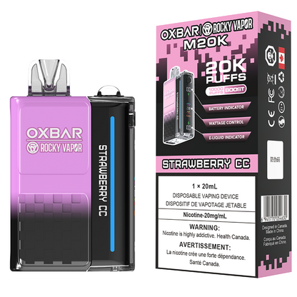 Rocky Vapor Oxbar M20K 20000 Puffs Disposable Vape 20mL Strawberry CC