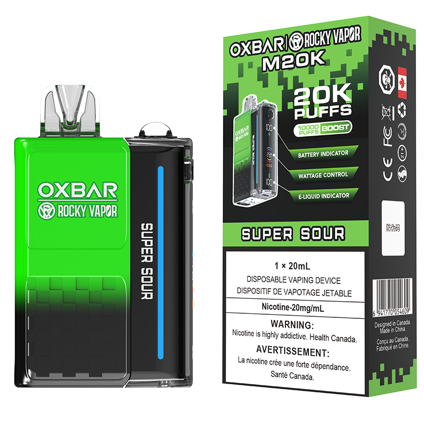 Rocky Vapor Oxbar M20K 20000 Puffs Disposable Vape 20mL Super Sour