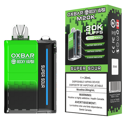 Rocky Vapor Oxbar M20K 20000 Puffs Disposable Vape 20mL Super Sour