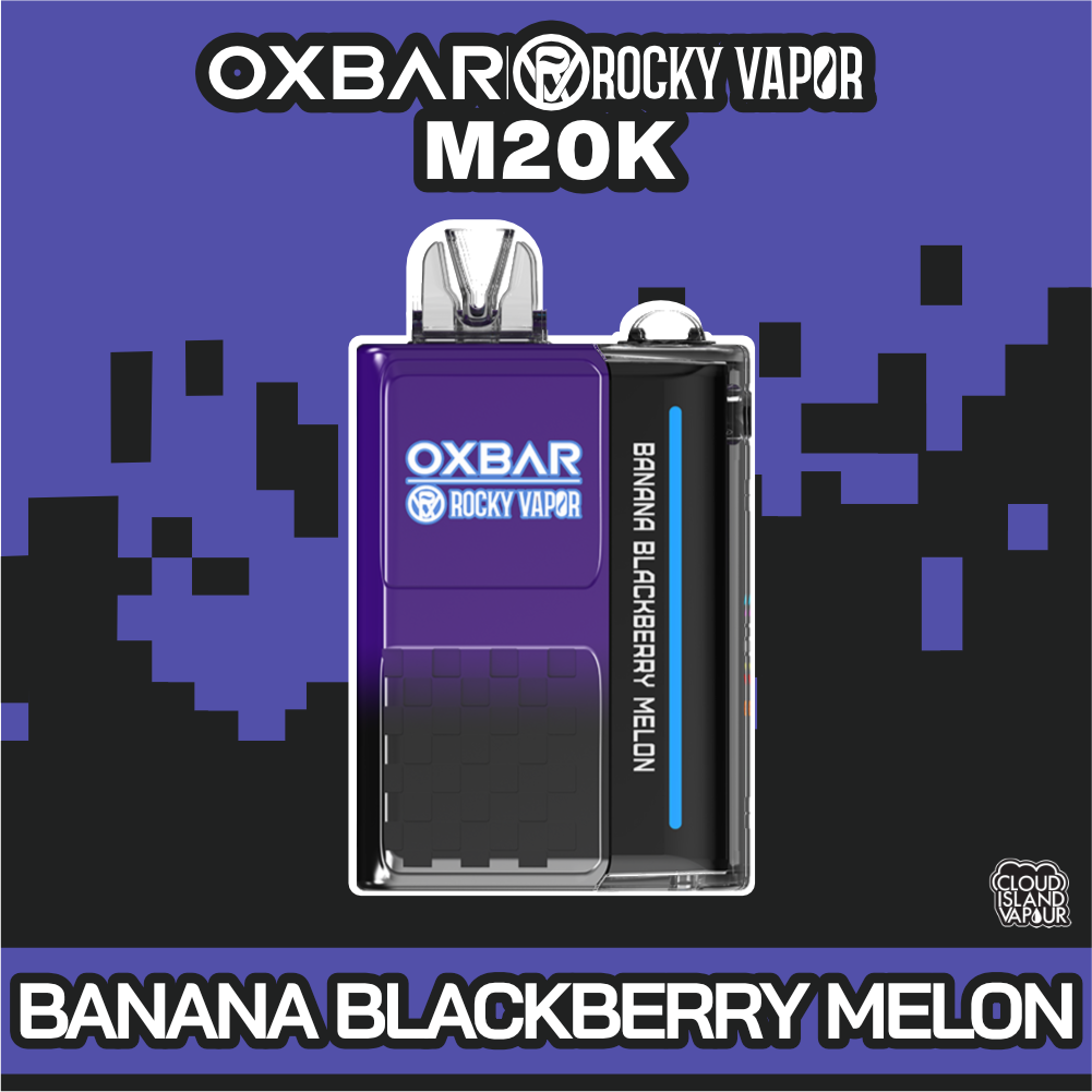 Rocky Vapor Oxbar M20K Disposable Vape Banana Blackberry Melon