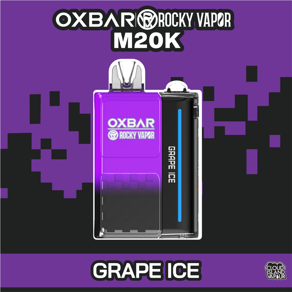 Rocky Vapor Oxbar M20K Disposable Vape Grape Ice