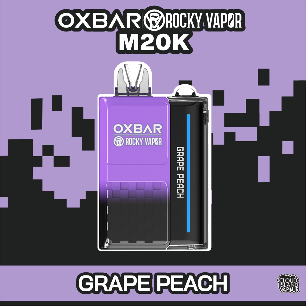 Rocky Vapor Oxbar M20K Disposable Vape Grape Peach