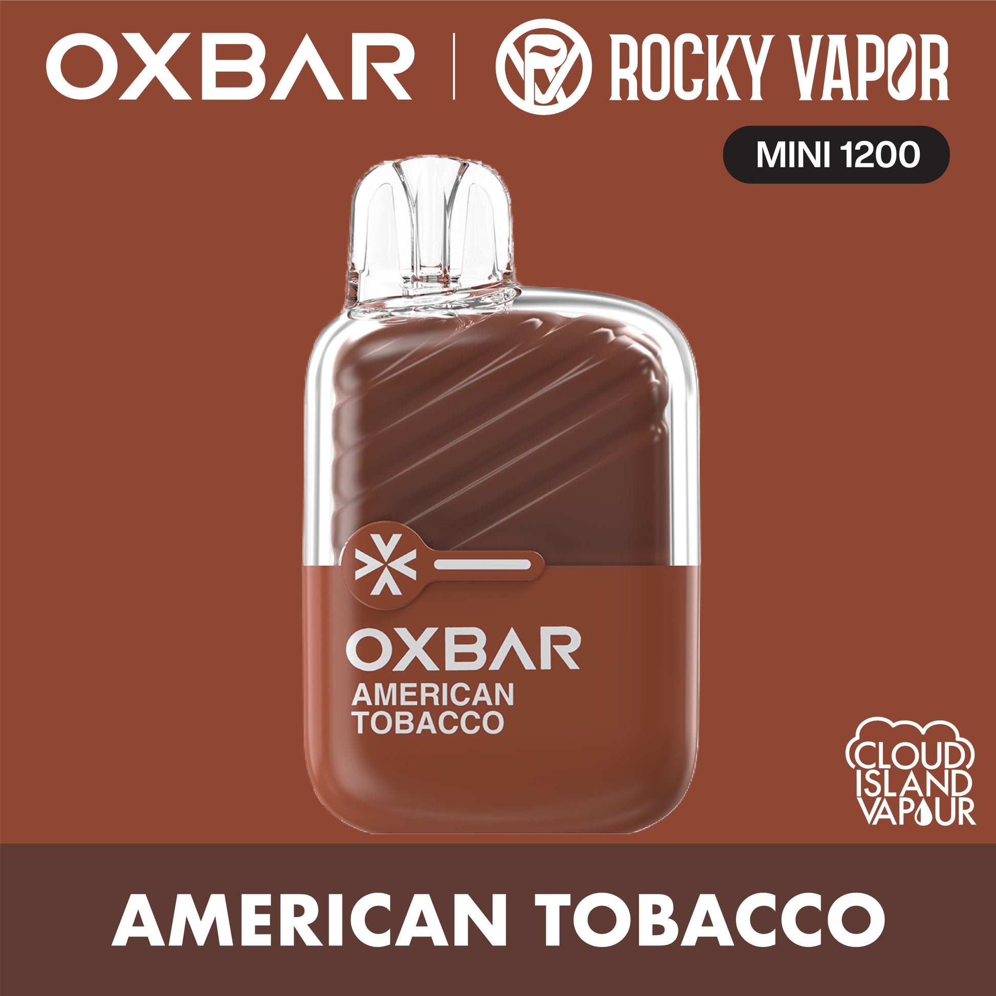 Rocky Vapor Oxbar Mini 1200 American Tobacco