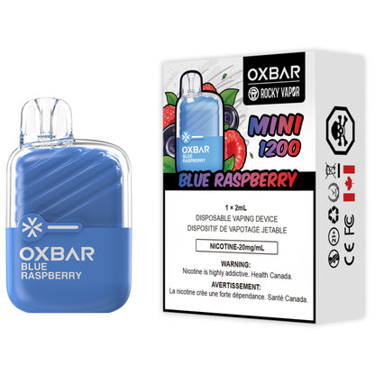 Rocky Vapor Oxbar Mini 1200 Disposable Vape Blue Raspberry