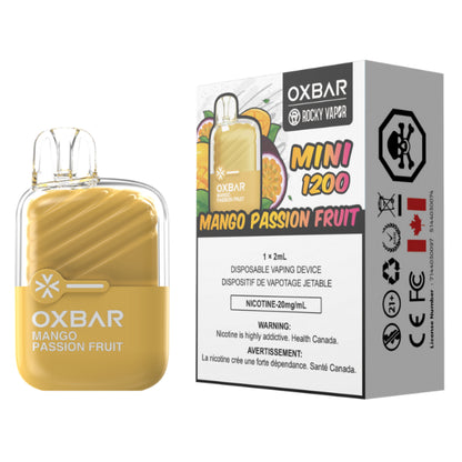 Rocky Vapor Oxbar Mini 1200 Disposable Vape Mango Passion Fruit