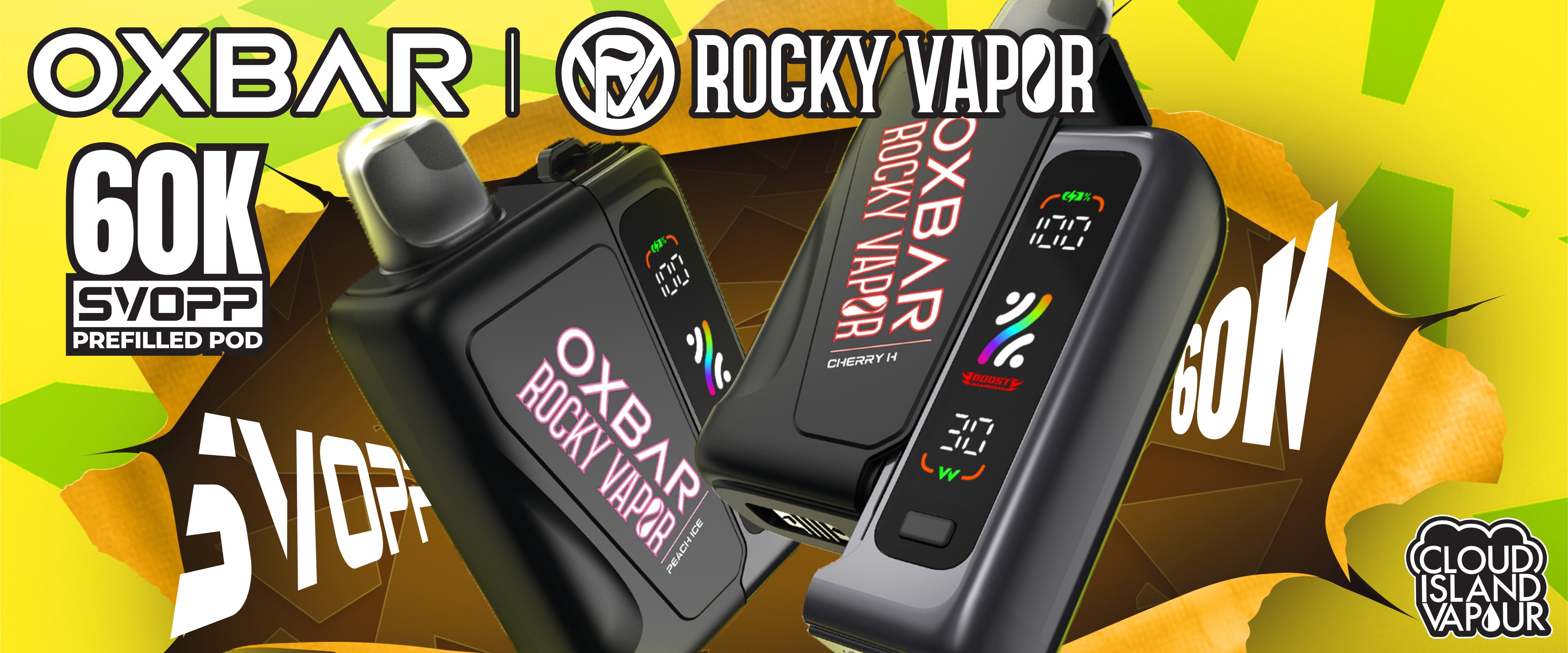 Rocky Vapor Oxbar Svopp 60K Banner