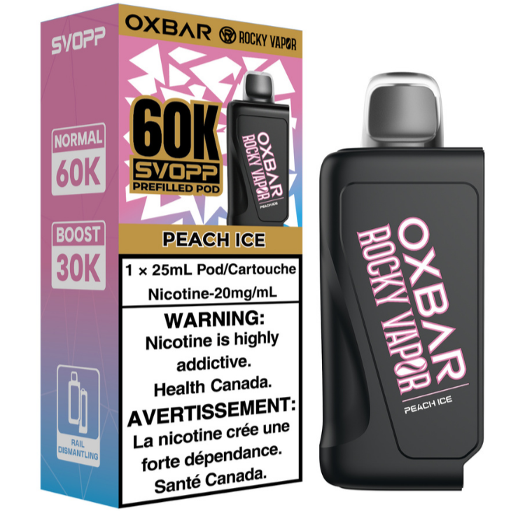 Rocky Vapor Oxbar Svopp 60K Peach Ice