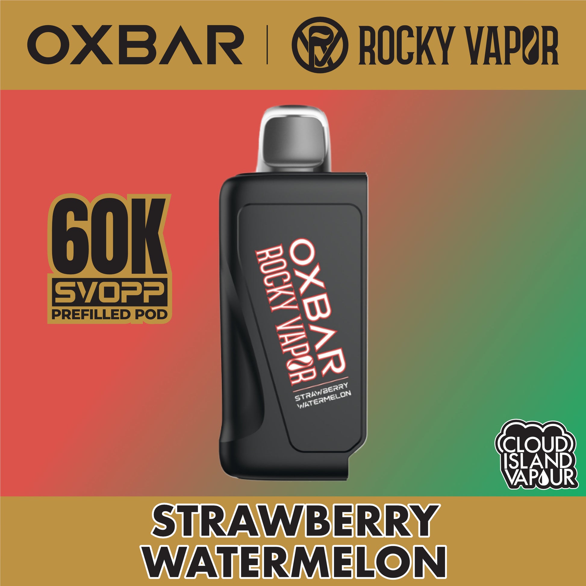 Rocky Vapor Oxbar Svopp 60K Prefilled Pod Strawberry Watermelon