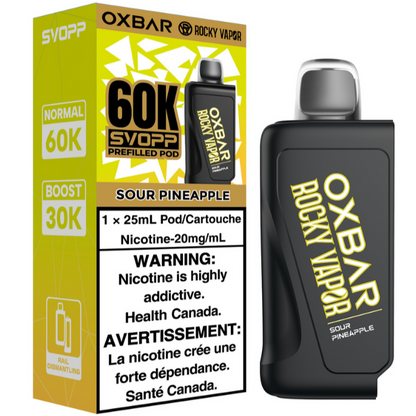Rocky Vapor Oxbar Svopp 60K Sour Pineapple