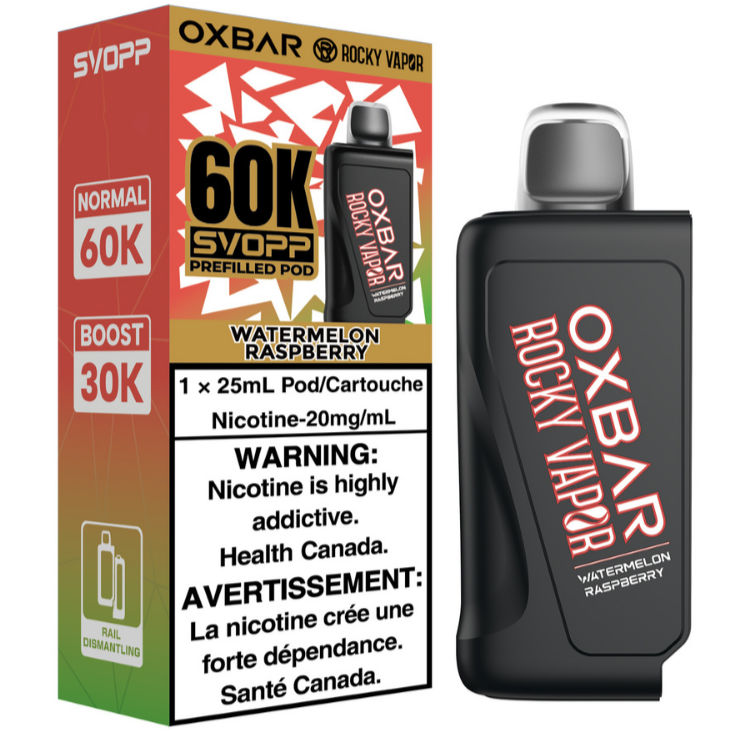 Rocky Vapor Oxbar Svopp 60K Watermelon Raspberry