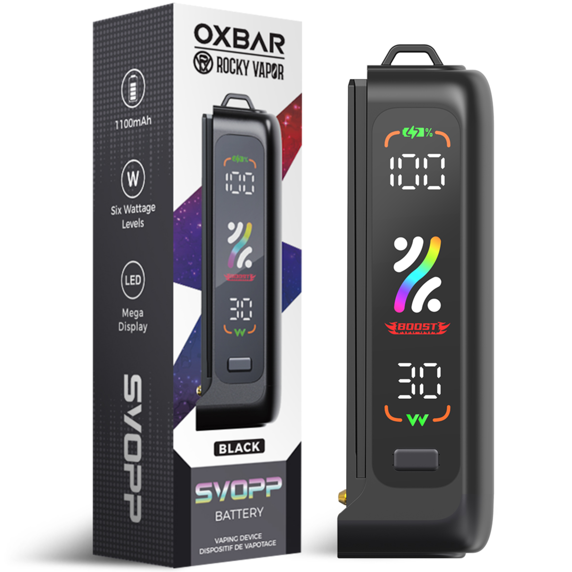 Rocky Vapor Oxbar Svopp Device Black