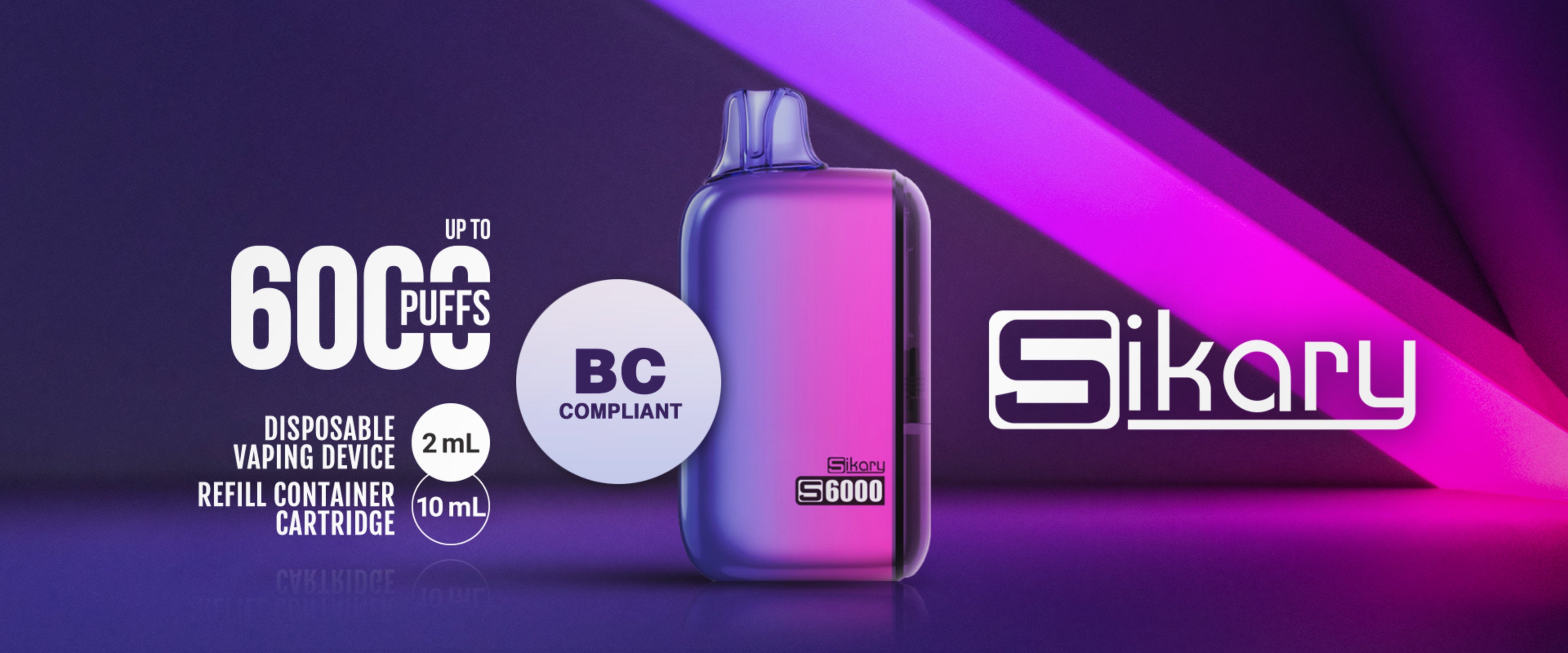 SIKARY S6000 Disposable Vape Banner