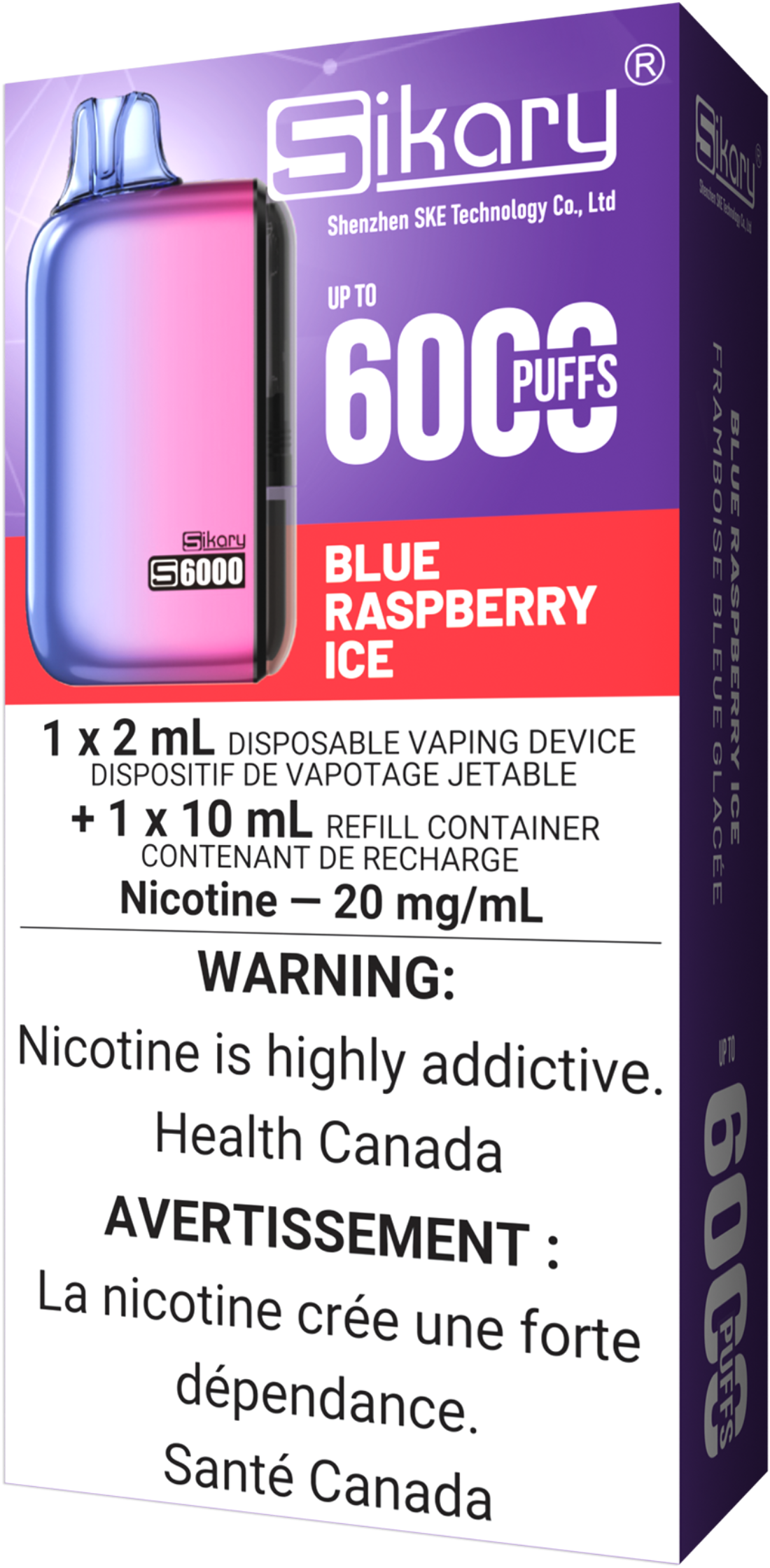 SIKARY S6000 Disposable Vape Blue Raspberry Ice