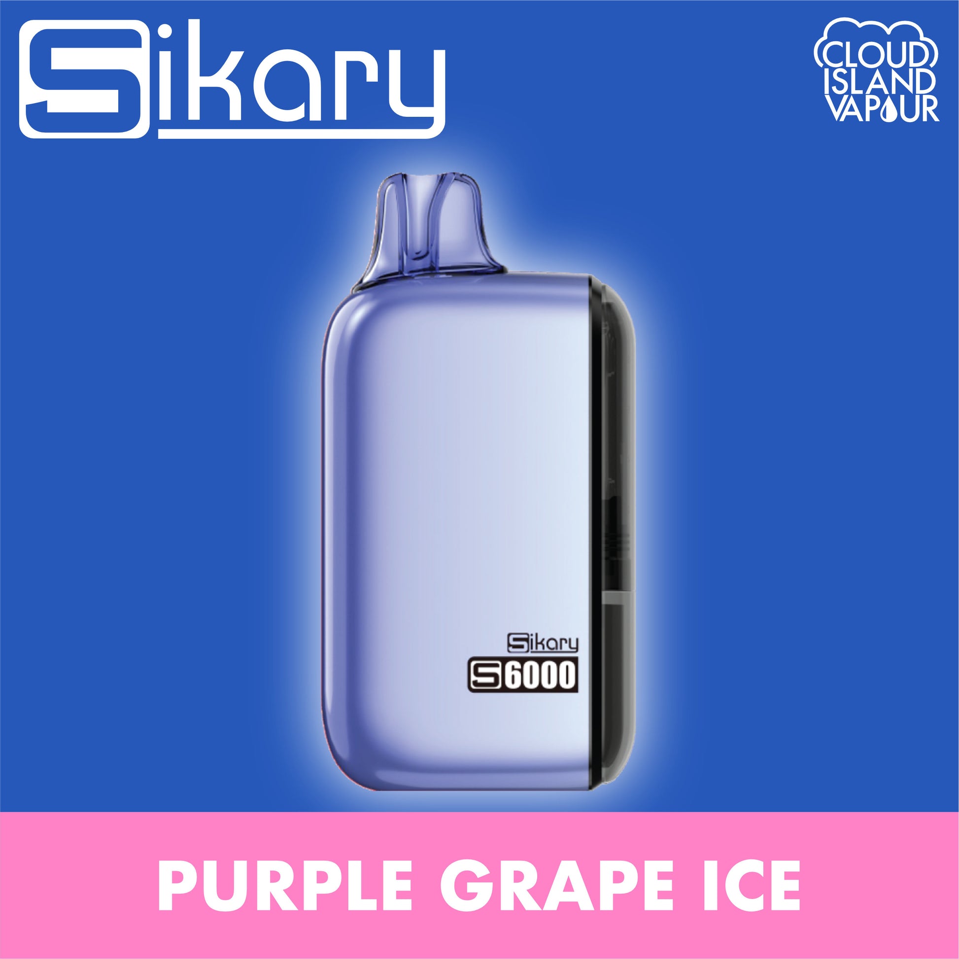 SIKARY S6000 Disposable Vape - Purple Grape Ice Cloud Island Vapour SIKARY S6000 Disposable Vape - Purple Grape Ice Cloud Island Vapour