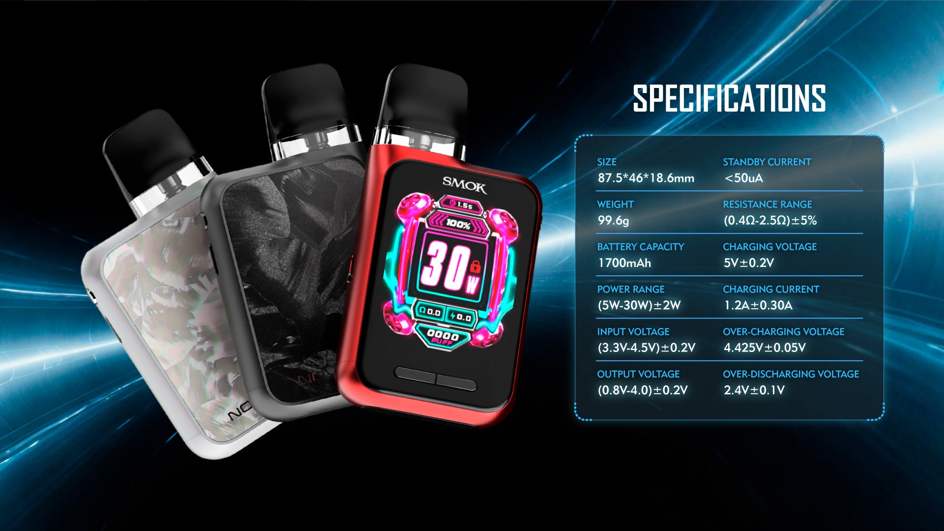 SMOK NOVO GT BOX Specifications