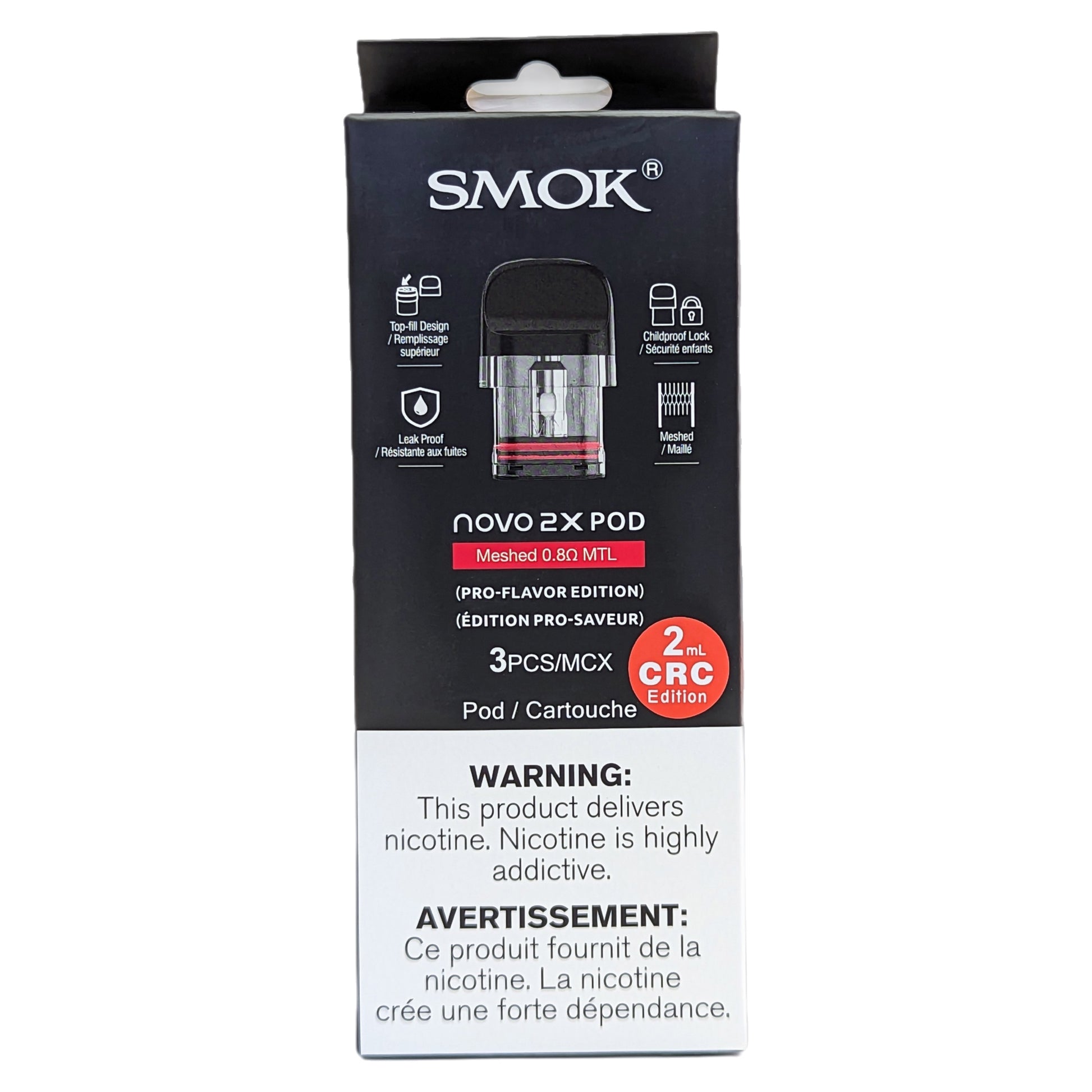 SMOK Novo 2X Replacement Pods 0.8ohm package of 3