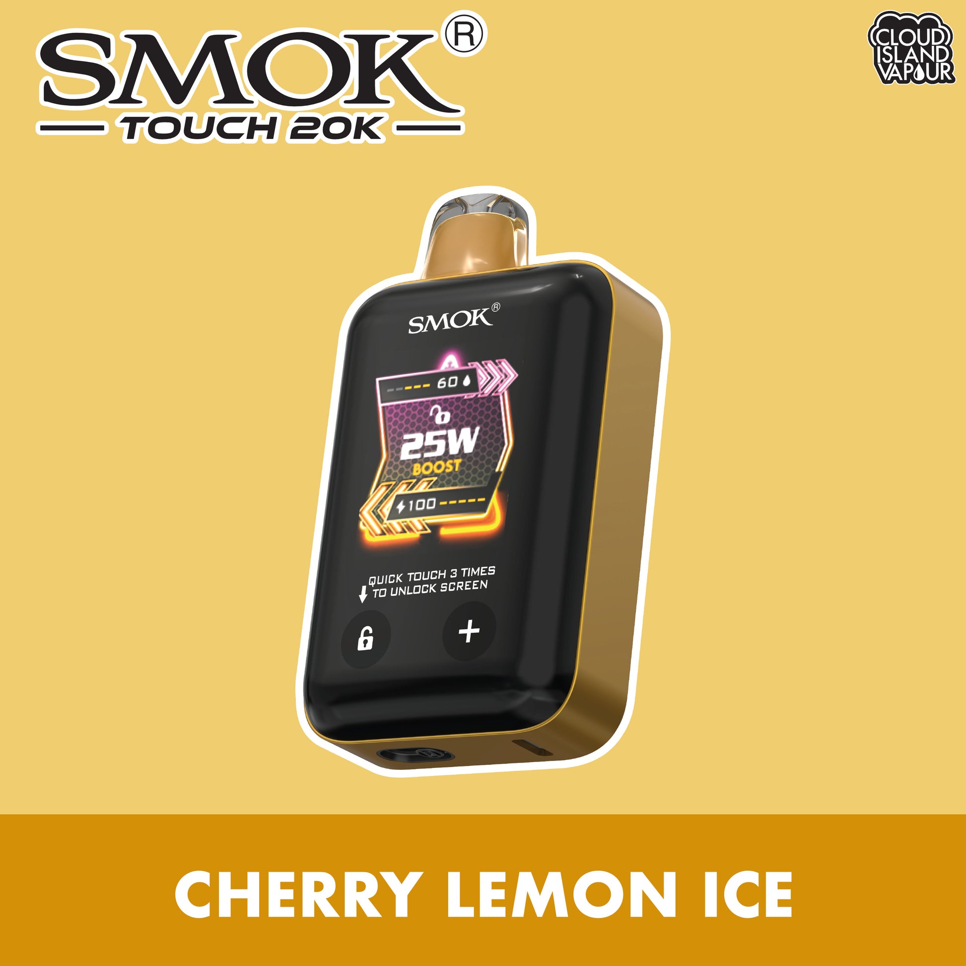 SMOK TOUCH 20K Disposable Vape - Cherry Lemon Ice Cloud Island Vapour SMOK TOUCH 20K Disposable Vape - Cherry Lemon Ice Cloud Island Vapour