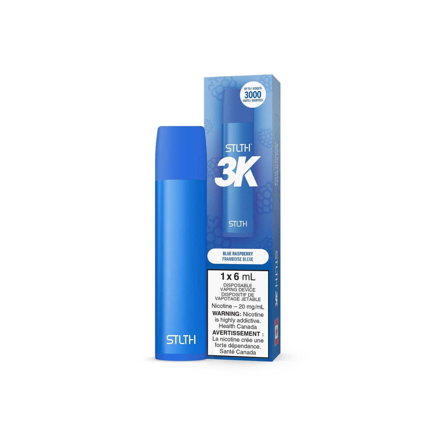 STLTH 3K puff disposable vape 20 mg/ml nicotine flavour Blue Raspberry