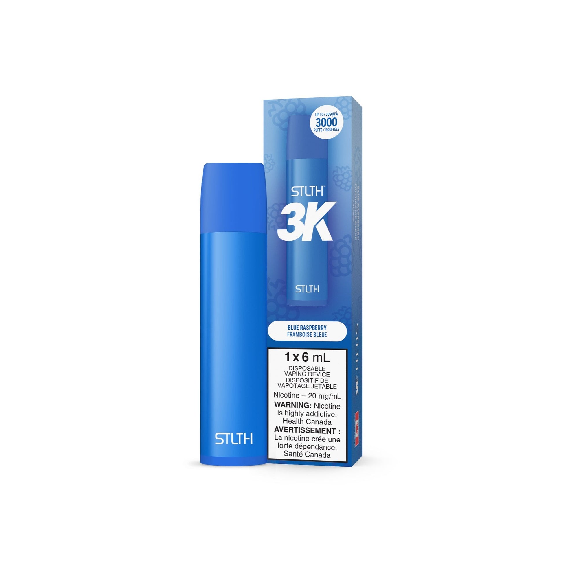 STLTH 3K puff disposable vape 20 mg/ml nicotine flavour Blue Raspberry