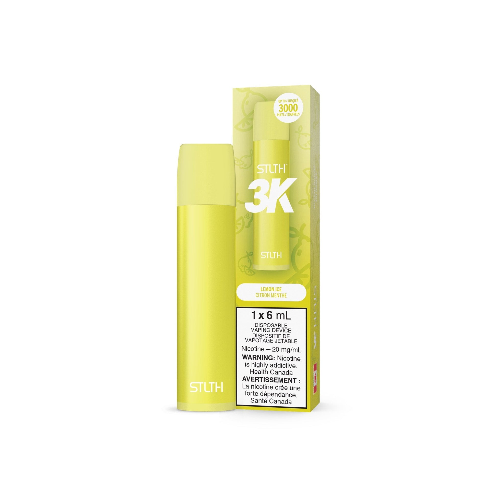 STLTH 3K puff disposable vape 20 mg/ml nicotine flavour Lemon Ice