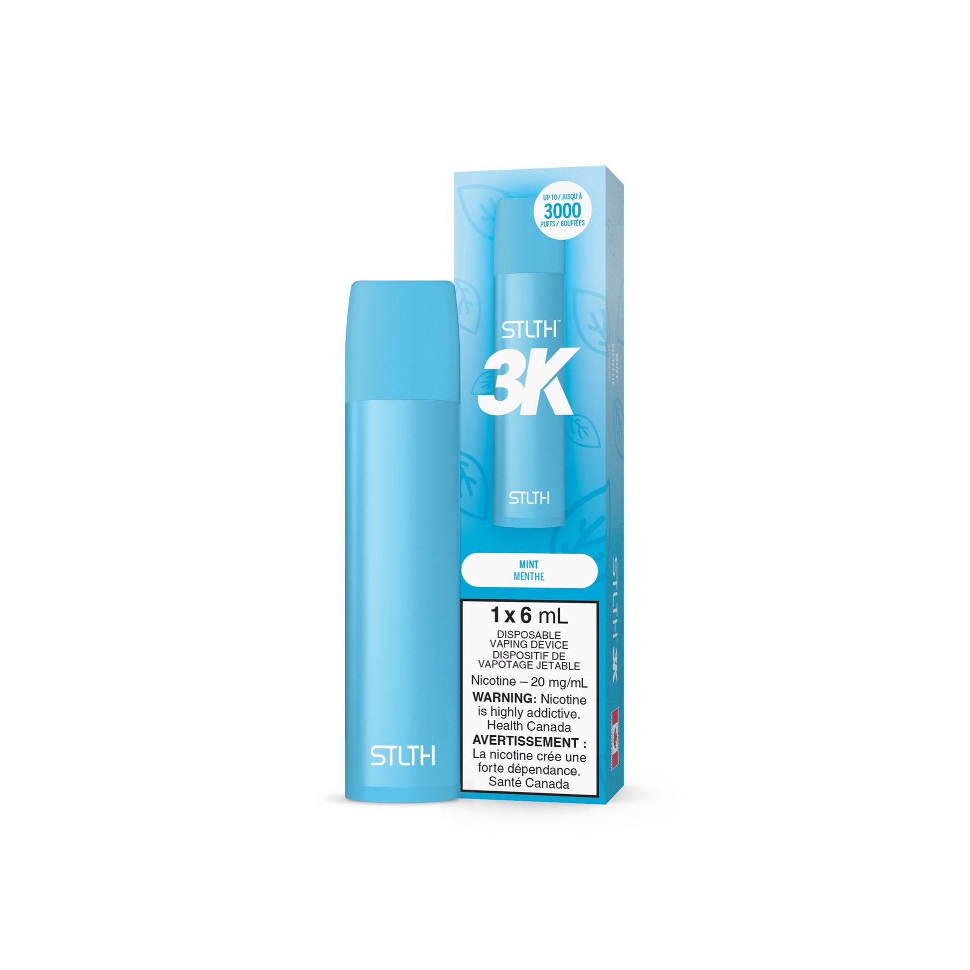 STLTH 3K puff disposable vape 20 mg/ml nicotine flavour Mint