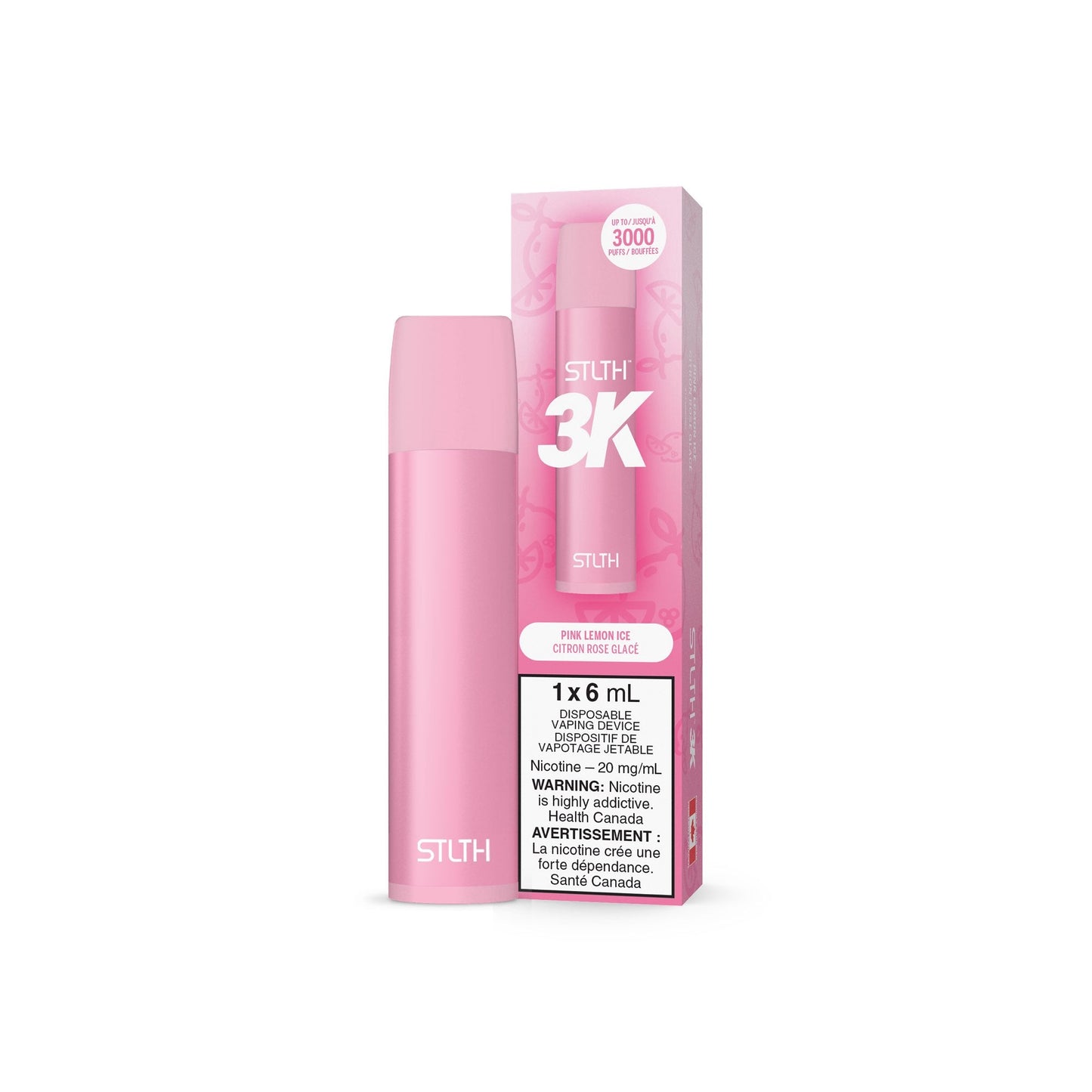 STLTH 3K puff disposable vape 20 mg/ml nicotine flavour Pink Lemon Ice