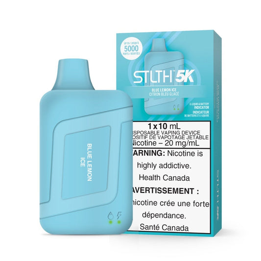 STLTH 5K rechargeable disposable vape 20mg nicotine with 10ml e-liquid Blue Lemon ice