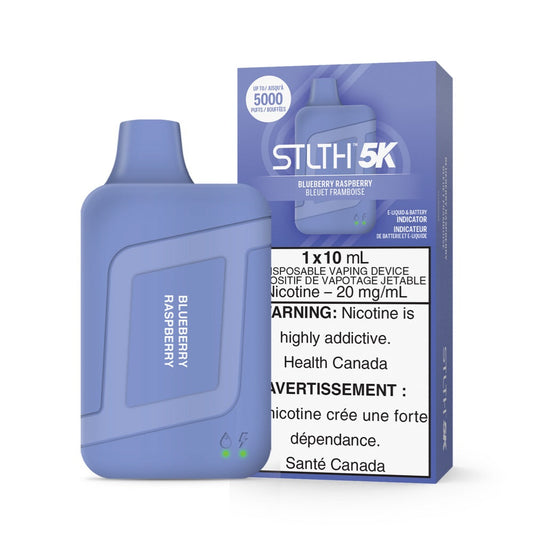 STLTH 5K rechargeable disposable vape 20mg nicotine with 10ml e-liquid Blueberry Raspberry