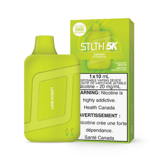 STLTH 5K rechargeable disposable vape 20mg nicotine with 10ml e-liquid Lemon Mint